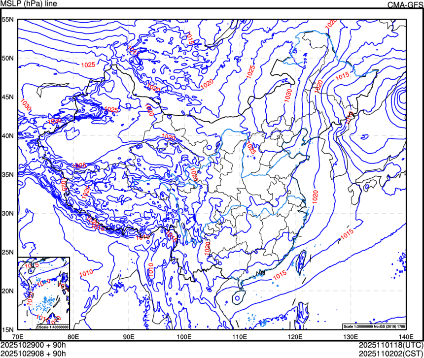 10/29 00时 +090小时