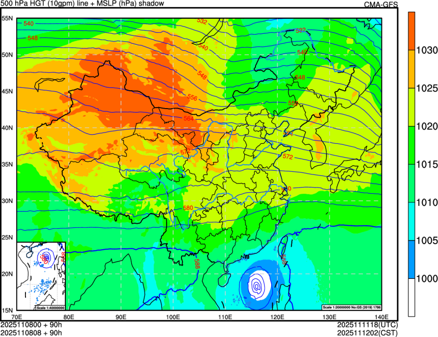11/08 00时 +090小时