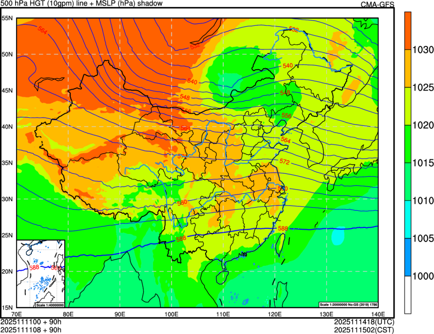 11/11 00时 +090小时