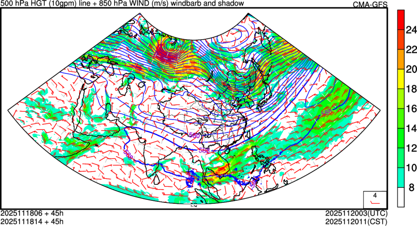 11/18 06时 +045小时