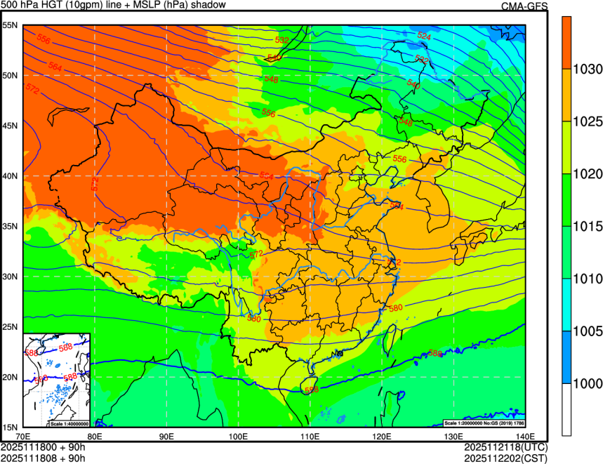 11/18 00时 +090小时