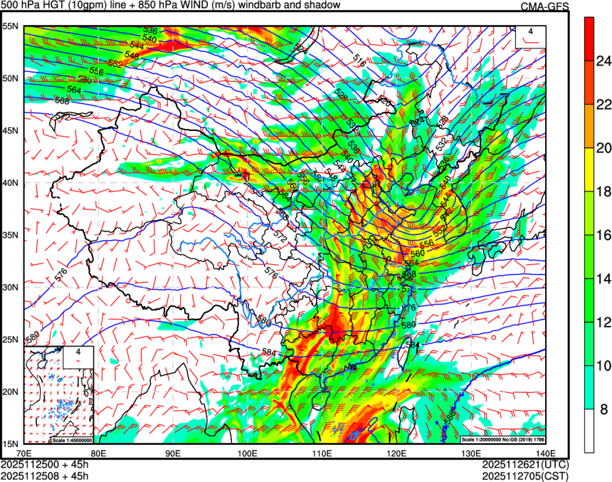 11/25 00时 +045小时