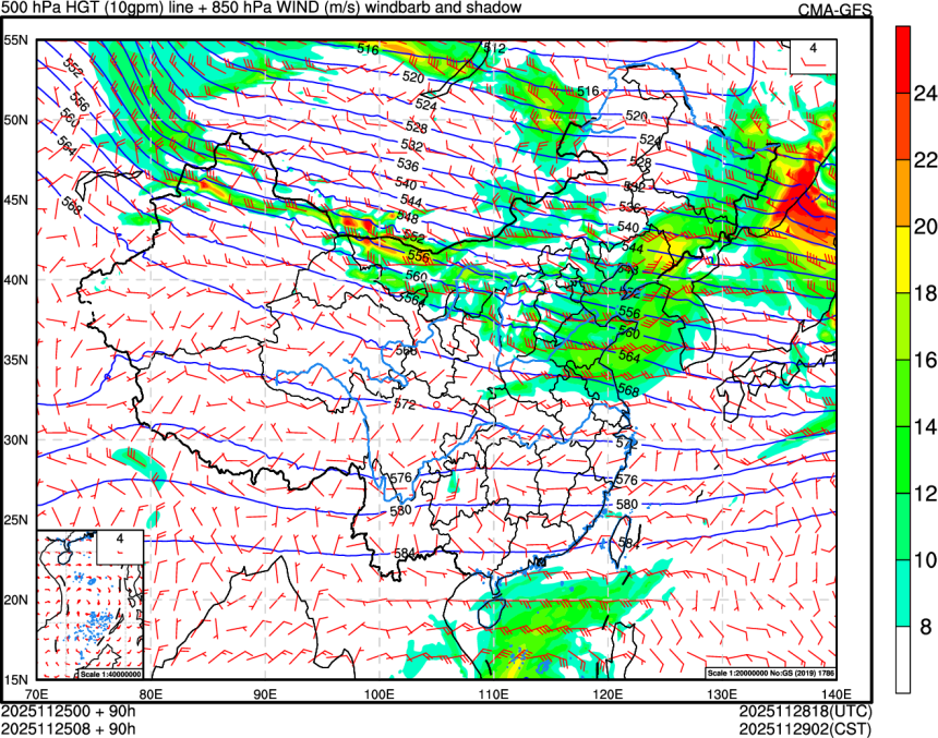 11/25 00时 +090小时
