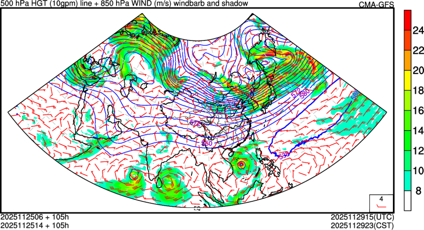 11/25 06时 +105小时