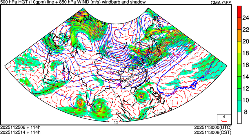 11/25 06时 +114小时