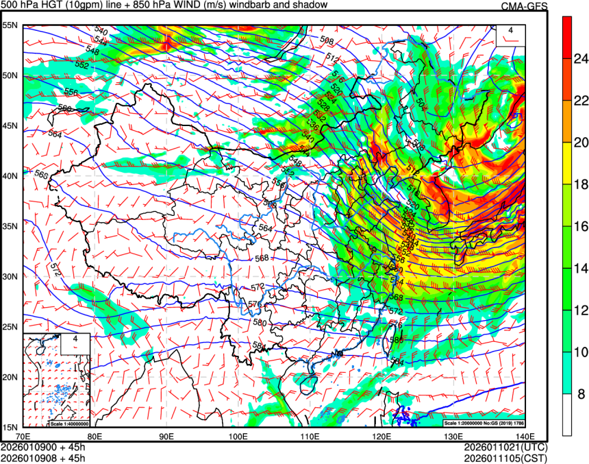 01/09 00时 +045小时