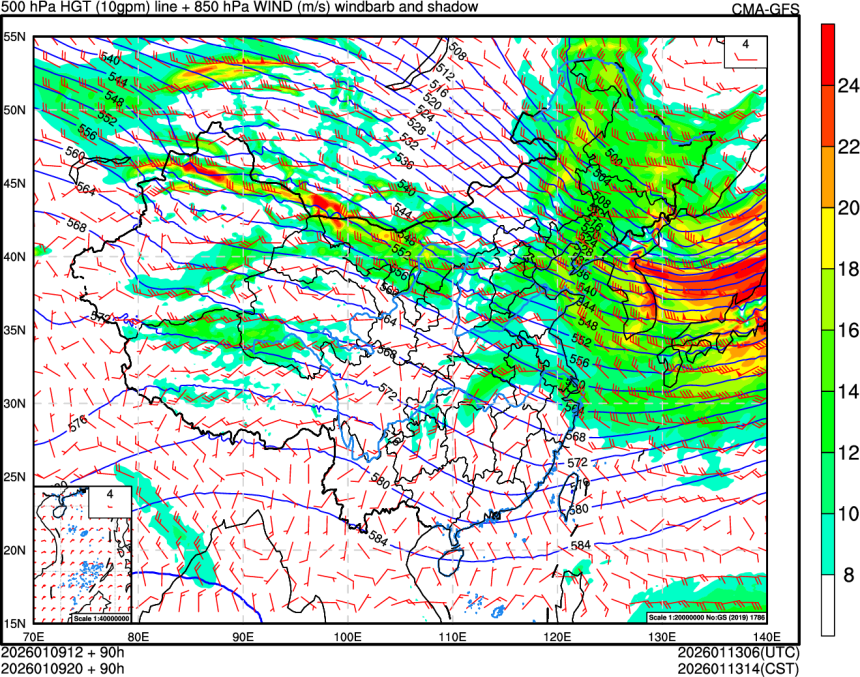 01/09 12时 +090小时