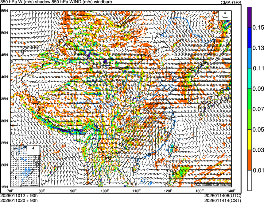01/10 12时 +090小时