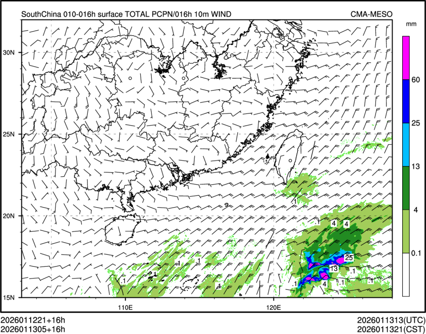 01/13 05时 +016小时