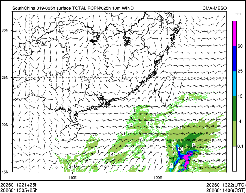 01/13 05时 +025小时