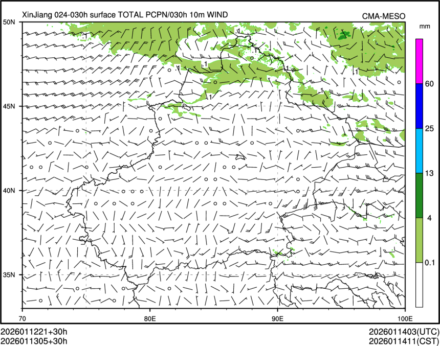 01/13 05时 +030小时