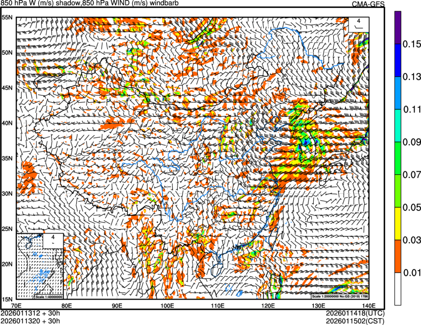 01/13 12时 +030小时
