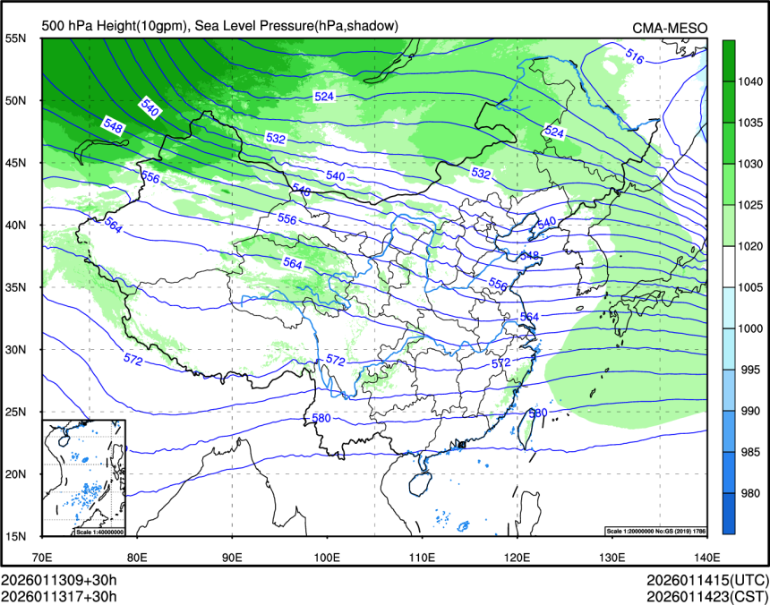 01/13 17时 +030小时