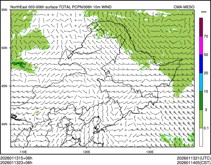 01/13 23时 +006小时