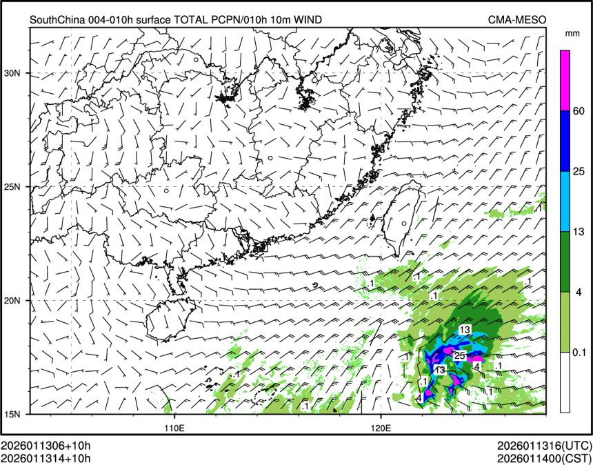 01/13 14时 +010小时