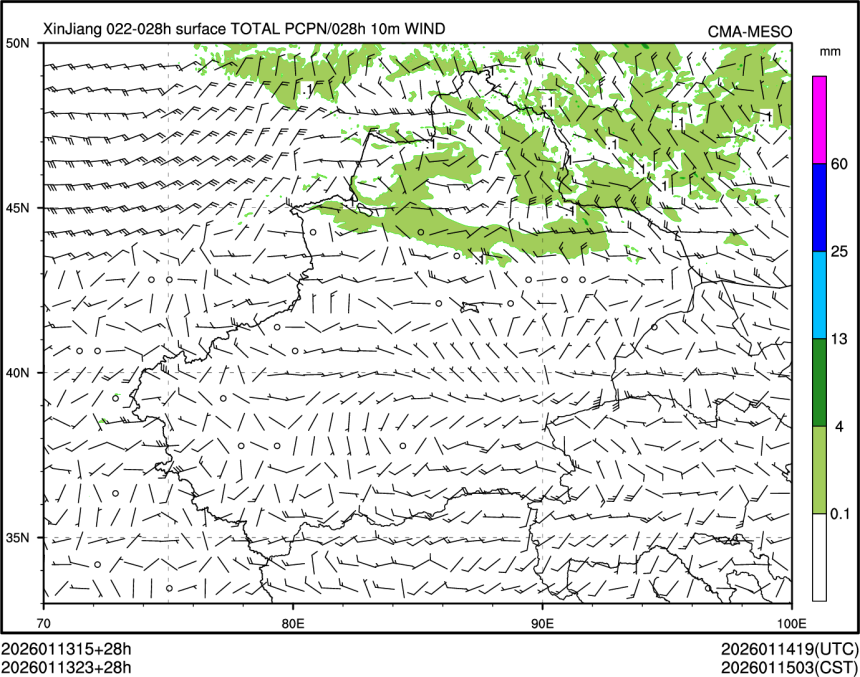 01/13 23时 +028小时
