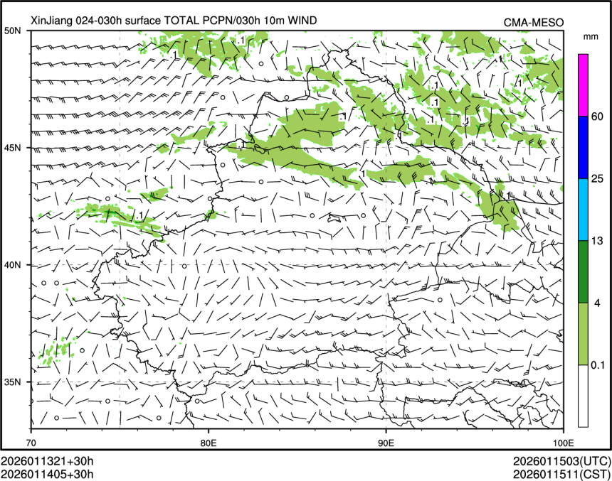 01/14 05时 +030小时