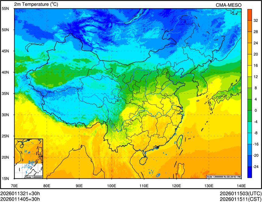 01/13 21时 +030小时