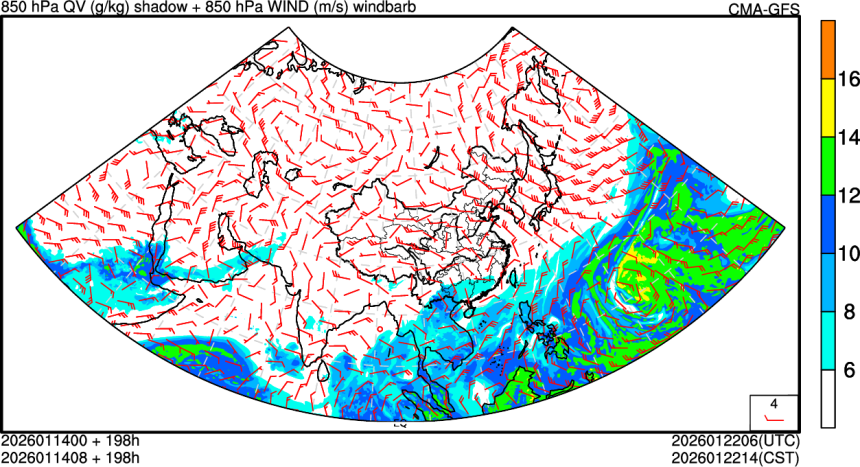 01/14 00时 +198小时