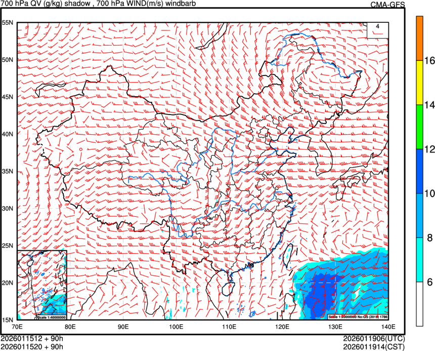 01/15 12时 +090小时