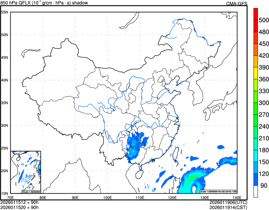 01/15 12时 +090小时