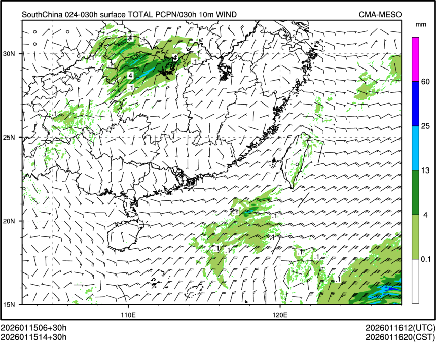 01/15 14时 +030小时
