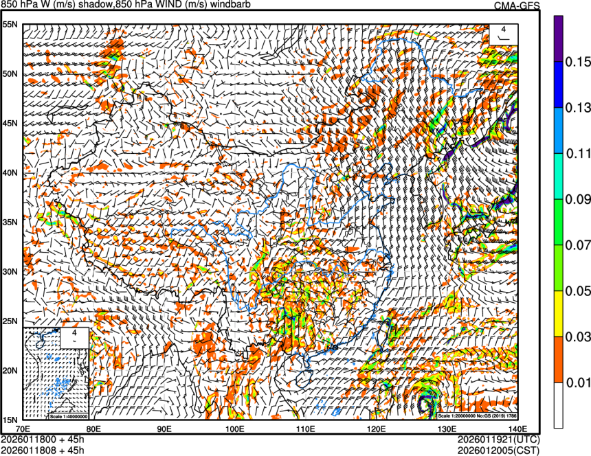 01/18 00时 +045小时