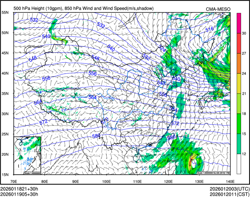 01/19 05时 +030小时