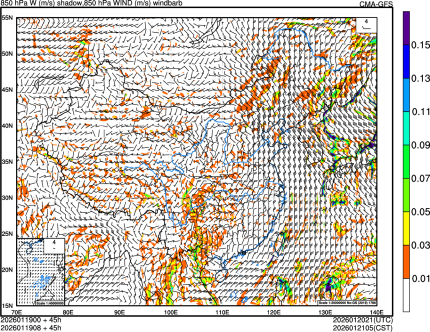01/19 00时 +045小时