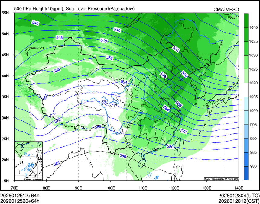 01/25 20时 +064小时