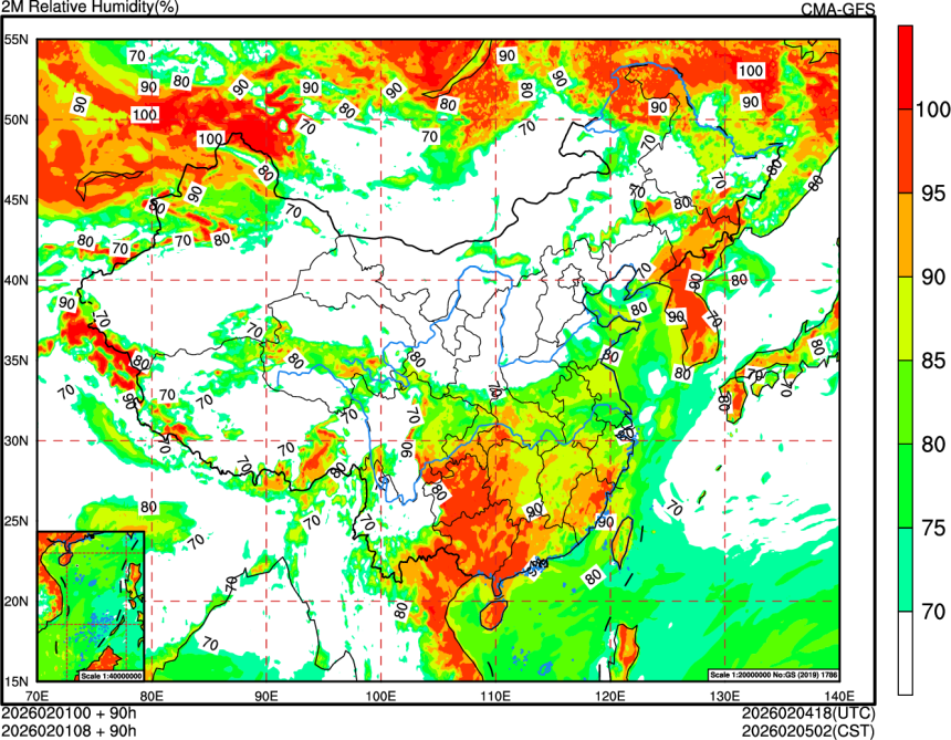 02/01 00时 +090小时