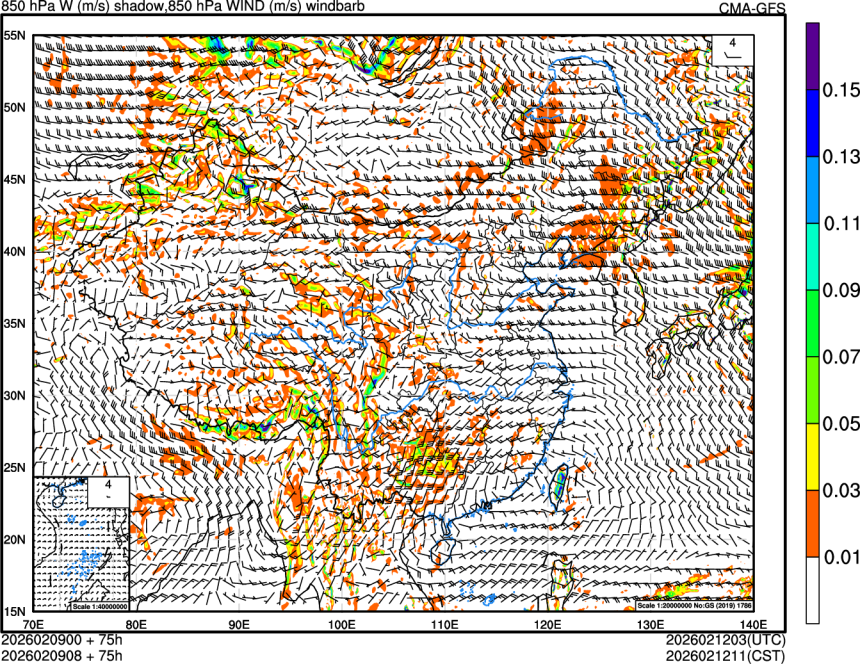 02/09 00时 +075小时