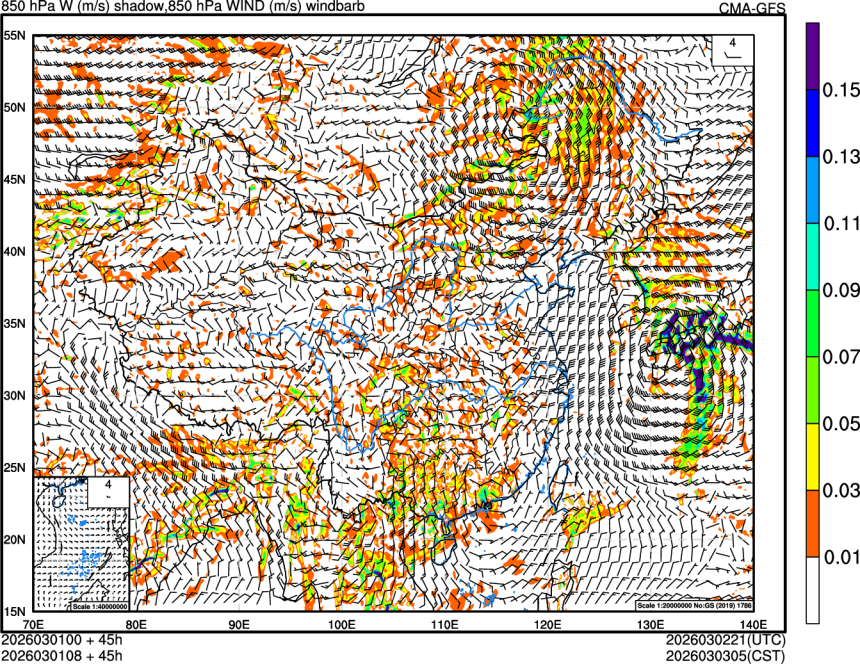 03/01 00时 +045小时