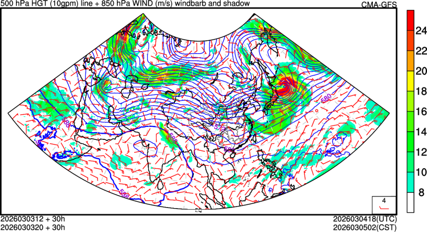 03/03 12时 +030小时