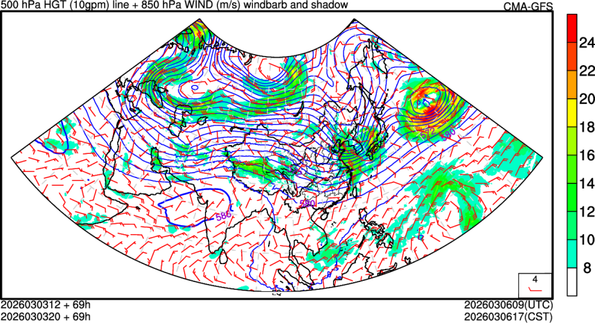 03/03 12时 +069小时