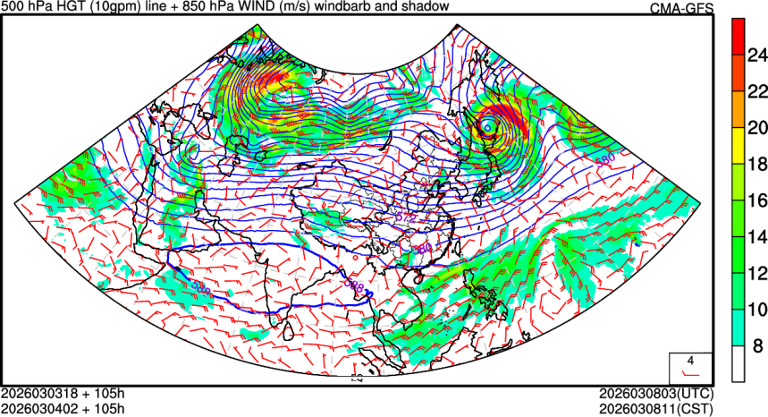 03/03 18时 +105小时