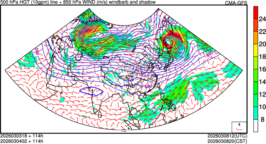 03/03 18时 +114小时