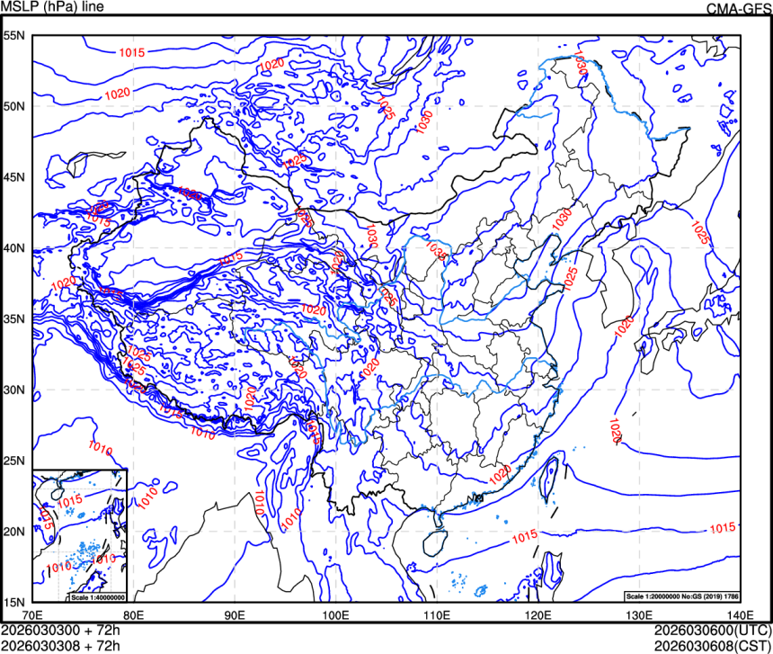 03/03 00时 +072小时
