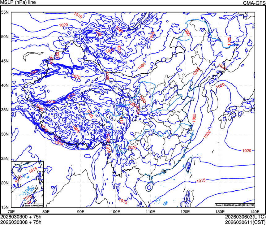 03/03 00时 +075小时