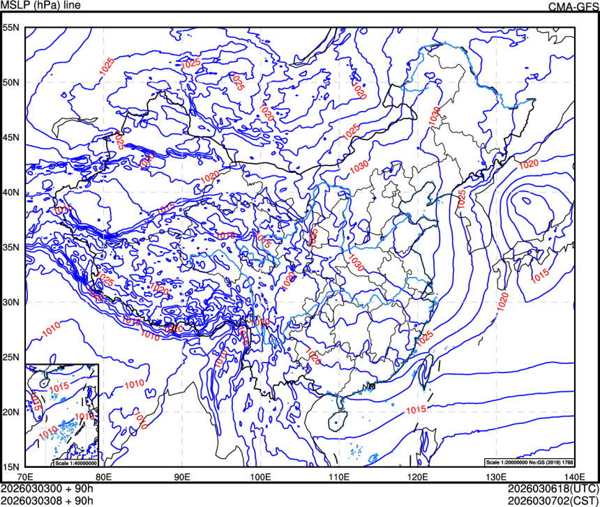 03/03 00时 +090小时