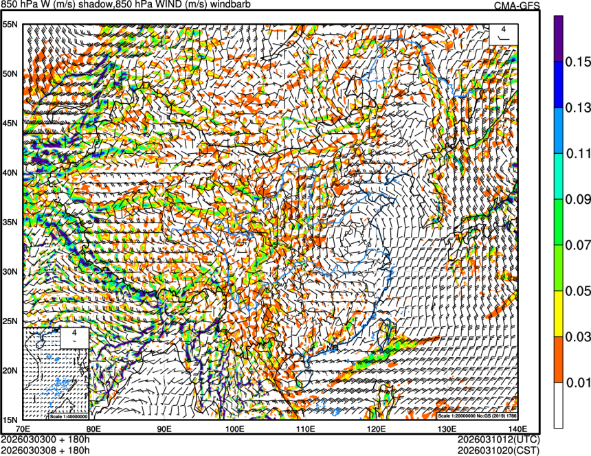 03/03 00时 +180小时