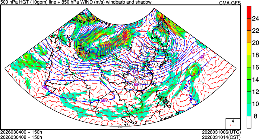 03/04 00时 +150小时