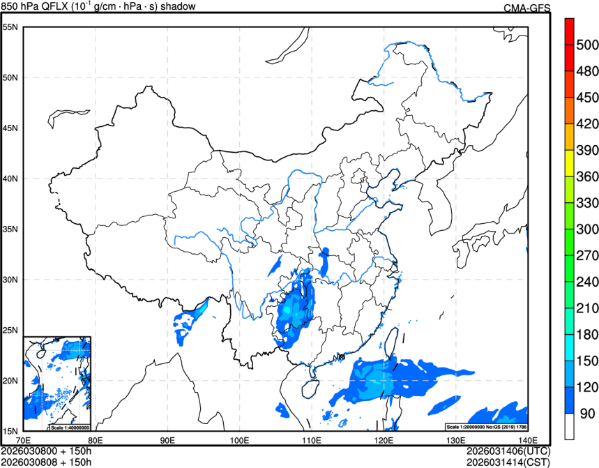 03/08 00时 +150小时