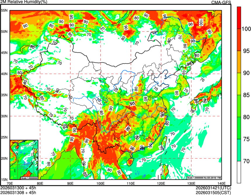03/13 00时 +045小时