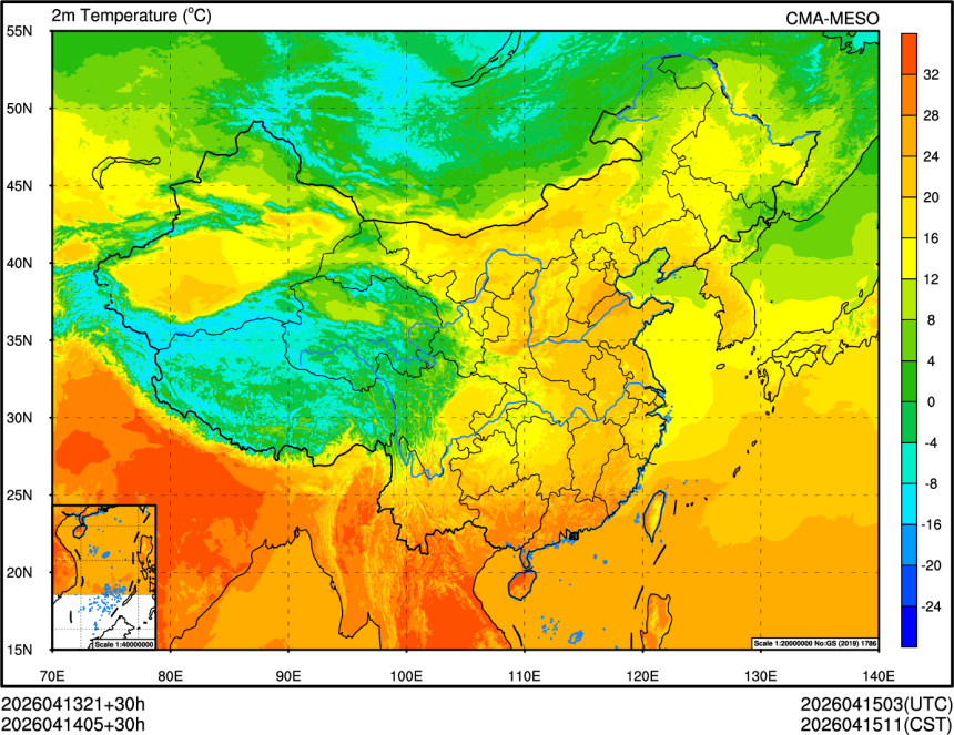 04/13 21时 +030小时