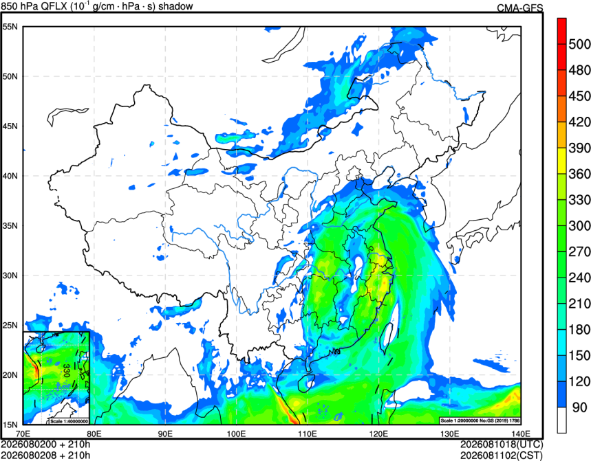 08/02 00时 +210小时