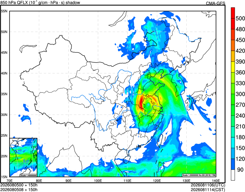 08/05 00时 +150小时