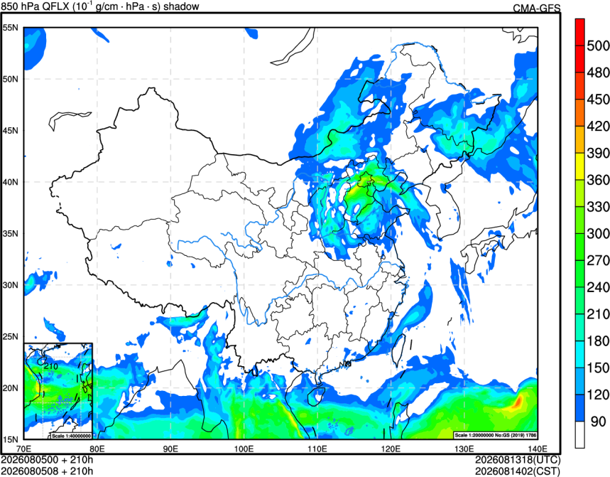 08/05 00时 +210小时