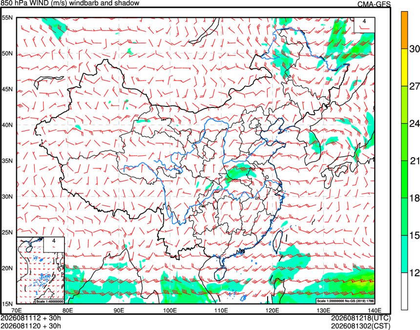 08/11 12时 +030小时