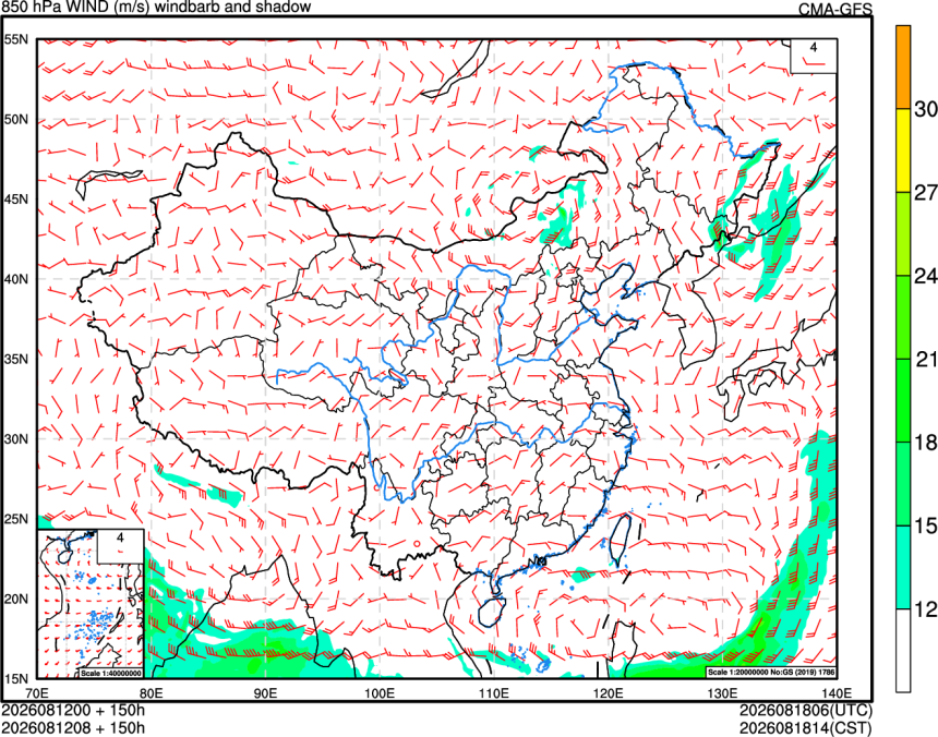 08/12 00时 +150小时